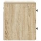 vidaXL Τοίχου Κρεμαστό Κομοδίνο Sonoma Δρυς 34,5 x 33 x 40 εκ
