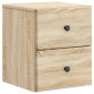vidaXL Τοίχου Κρεμαστό Κομοδίνο Sonoma Δρυς 34,5 x 33 x 40 εκ