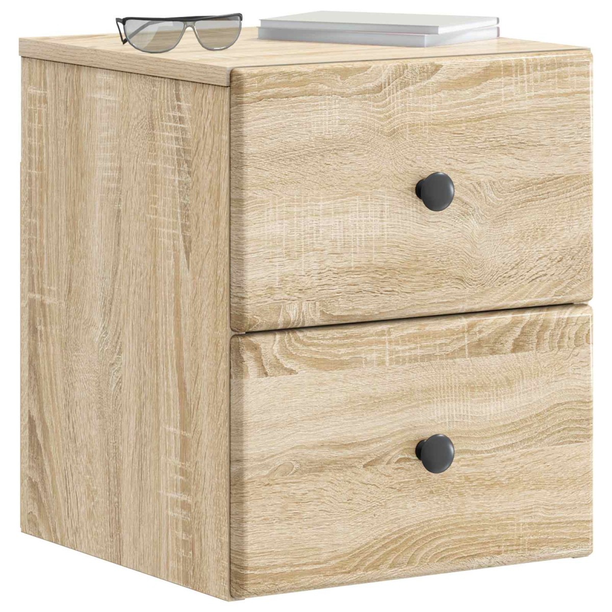 vidaXL Τοίχου Κρεμαστό Κομοδίνο 2 τμχ. Sonoma Δρυς 34,5 x 33 x 40 εκ