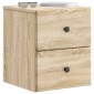 vidaXL Τοίχου Κρεμαστό Κομοδίνο 2 τμχ. Sonoma Δρυς 34,5 x 33 x 40 εκ
