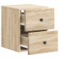 vidaXL Τοίχου Κρεμαστό Κομοδίνο 2 τμχ. Sonoma Δρυς 34,5 x 33 x 40 εκ
