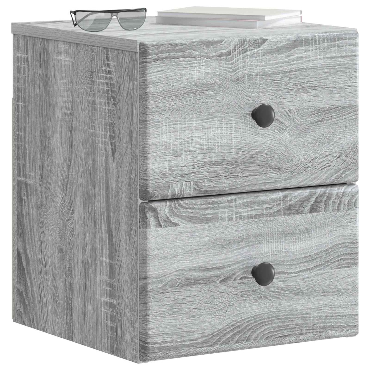 vidaXL Τοίχου Κρεμαστό Κομοδίνο Γκρι Sonoma 34,5 x 33 x 40 εκ