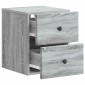 vidaXL Τοίχου Κρεμαστό Κομοδίνο Γκρι Sonoma 34,5 x 33 x 40 εκ
