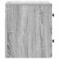 vidaXL Τοίχου Κρεμαστό Κομοδίνο Γκρι Sonoma 34,5 x 33 x 40 εκ