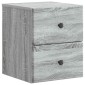 vidaXL Τοίχου Κρεμαστό Κομοδίνο Γκρι Sonoma 34,5 x 33 x 40 εκ