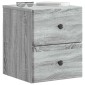 vidaXL Τοίχου Κρεμαστό Κομοδίνο 2 τμχ. Γκρι Sonoma 34,5 x 33 x 40 εκ