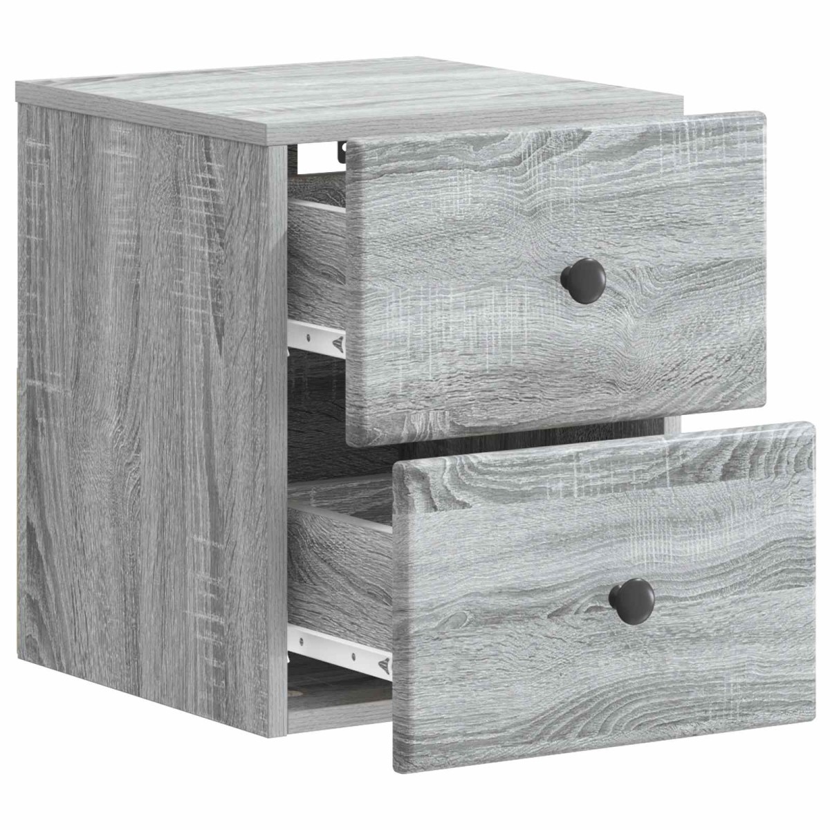 vidaXL Τοίχου Κρεμαστό Κομοδίνο 2 τμχ. Γκρι Sonoma 34,5 x 33 x 40 εκ