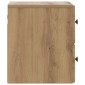 vidaXL Τοίχου Κρεμαστό Κομοδίνο Artisan Δρυς 34,5 x 33 x 40 εκ