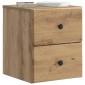 vidaXL Τοίχου Κρεμαστό Κομοδίνο 2 τμχ. Artisan Δρυς 34,5 x 33 x 40 εκ