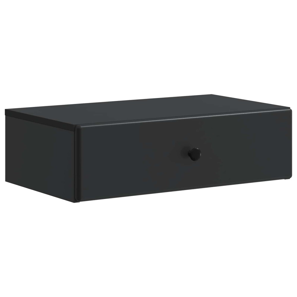 vidaXL Τραπεζάκι Τοίχου Μαύρο 59 x 34,5 x 17 εκ. Επεξεργασμένο Ξύλο