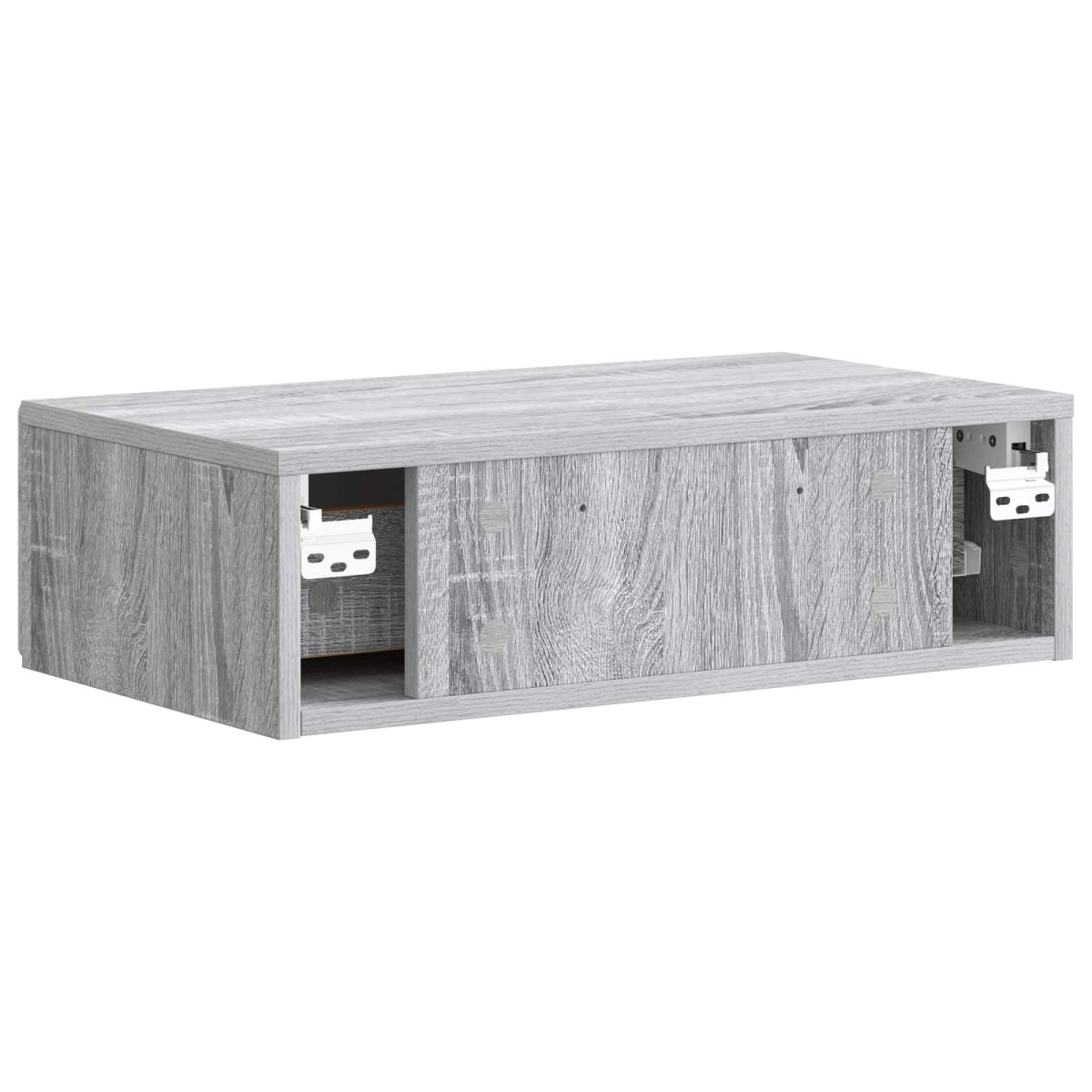 vidaXL Τραπεζάκι Τοίχου Γκρι Sonoma 59 x 34,5 x 17 εκ.
