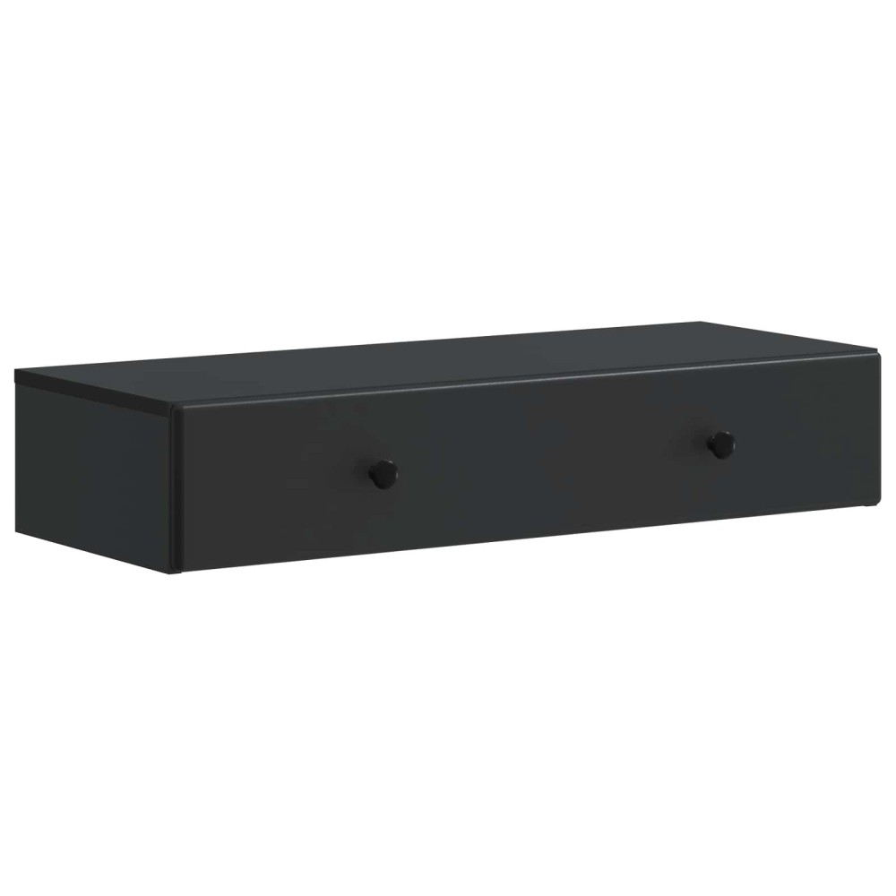 vidaXL Τραπεζάκι Τοίχου Μαύρο 87,5 x 34,5 x 17 εκ. Επεξεργασμένο Ξύλο