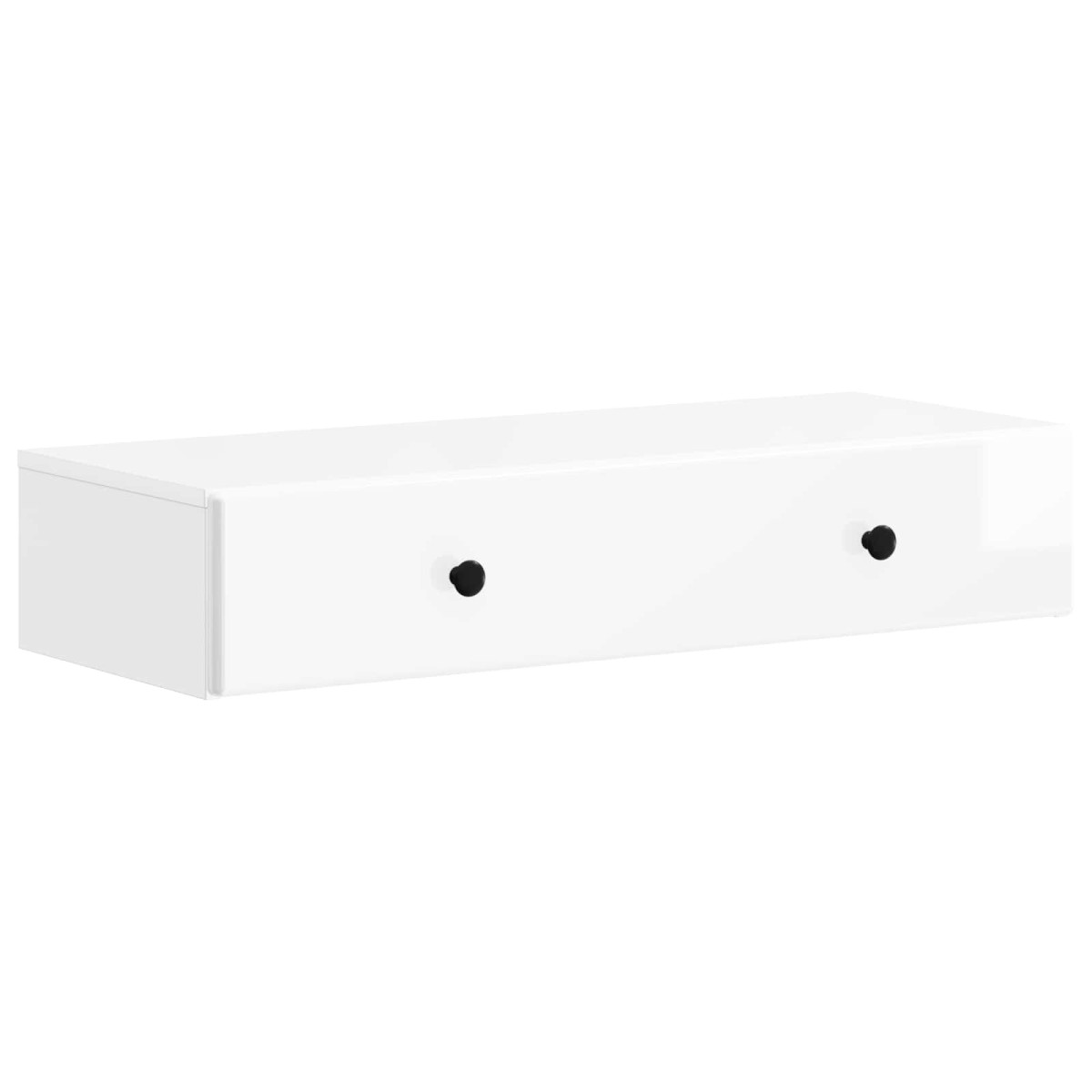 vidaXL Τραπεζάκι Τοίχου Γυαλιστερό Λευκό 87,5 x 34,5 x 17 εκ.