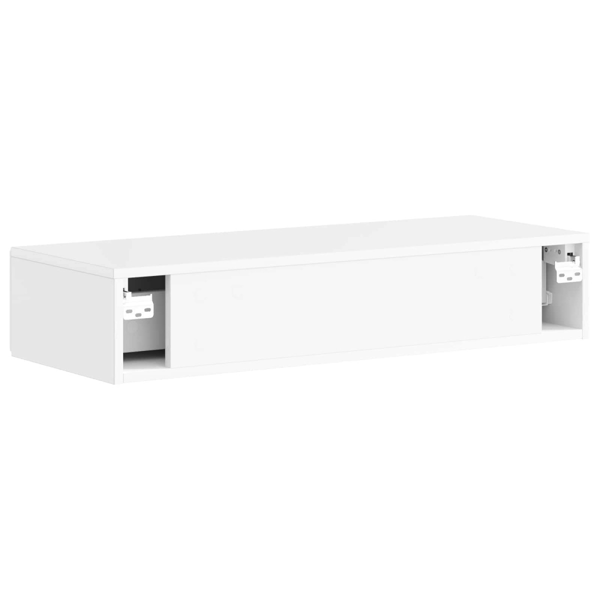vidaXL Τραπεζάκι Τοίχου Γυαλιστερό Λευκό 87,5 x 34,5 x 17 εκ.