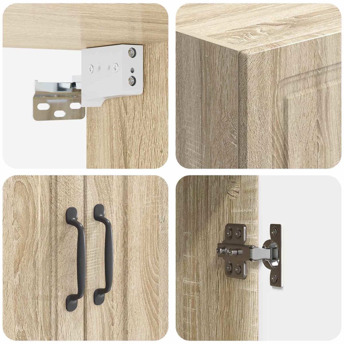 vidaXL Τοίχου Ντουλάπα Sonoma Δρυς 66 x 34,5 x 90 εκ