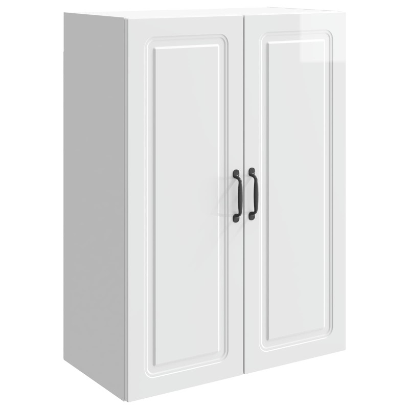 vidaXL Τοίχου Ντουλάπα Γυαλιστερό Λευκό 66 x 34,5 x 90 εκ
