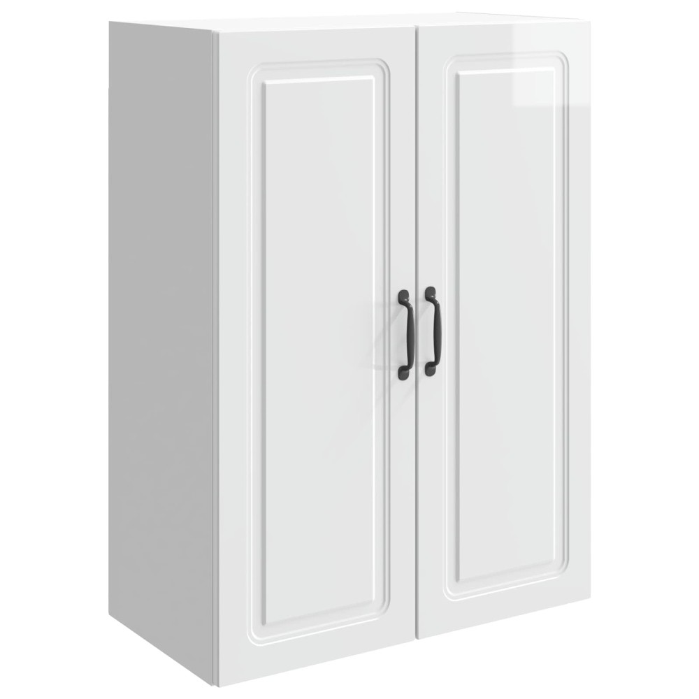 vidaXL Τοίχου Ντουλάπα Γυαλιστερό Λευκό 66 x 34,5 x 90 εκ