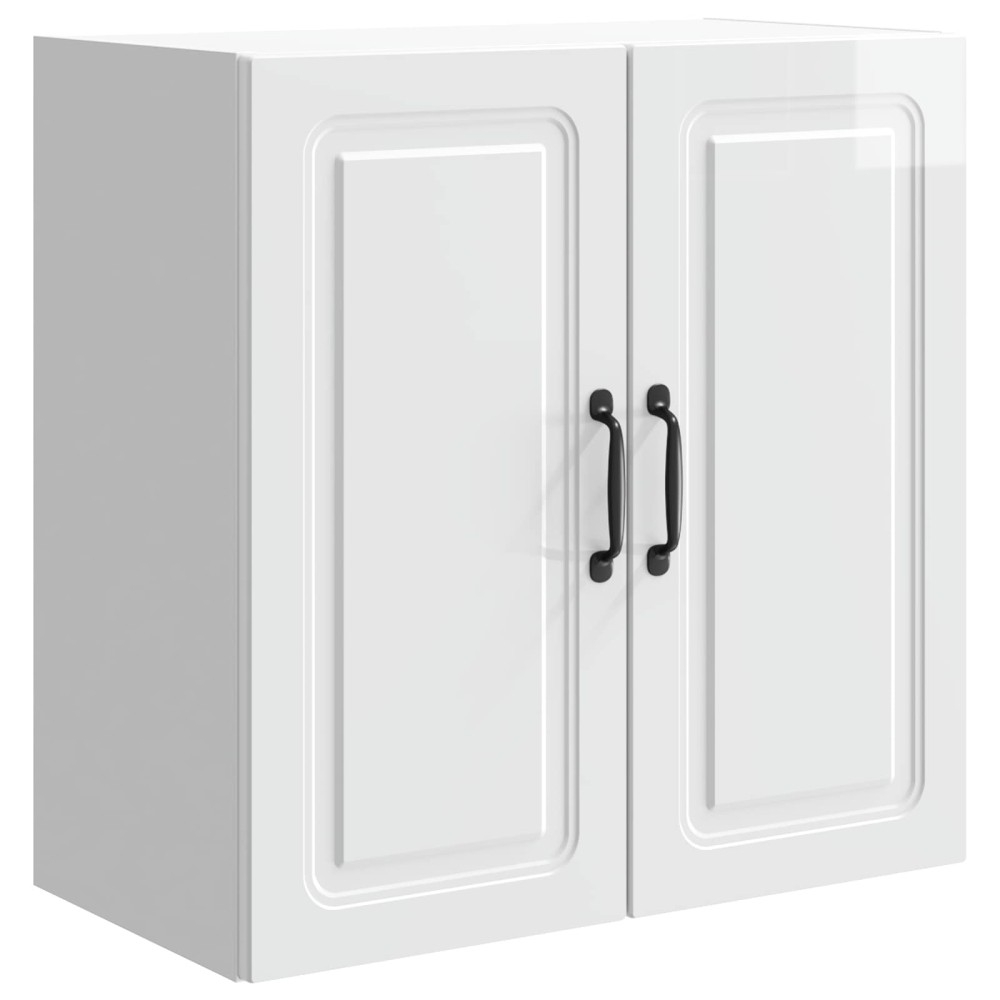 vidaXL Τοίχου Ντουλάπα Γυαλιστερό Λευκό 59 x 31 x 60 εκ