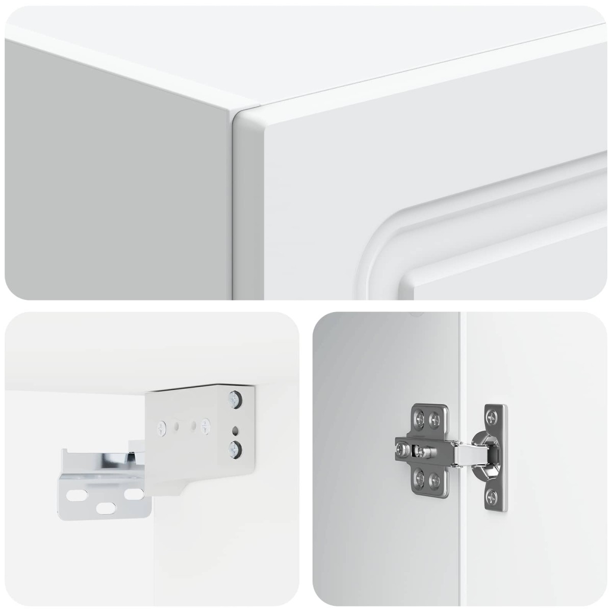 vidaXL Τοίχου Ντουλάπα 33 x 34,5 x 90 εκ Επεξεργασμένο Ξύλο Λευκό