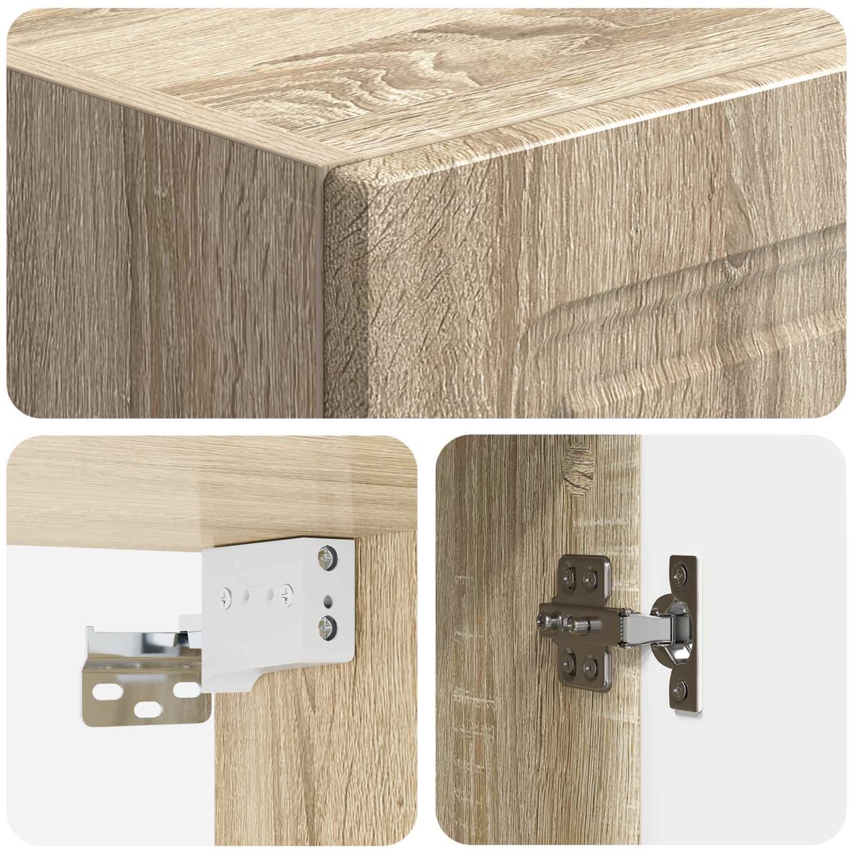 vidaXL Τοίχου Ντουλάπα Sonoma Δρυς 33 x 34,5 x 90 εκ