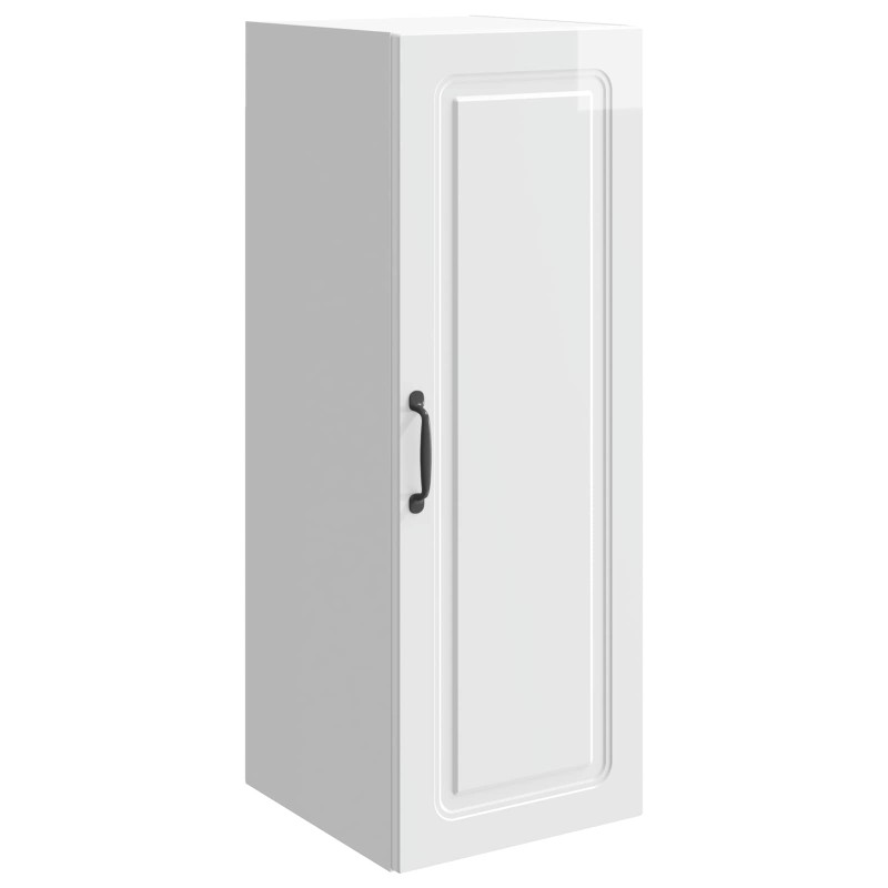 vidaXL Τοίχου Ντουλάπα Γυαλιστερό Λευκό 33 x 34,5 x 90 εκ