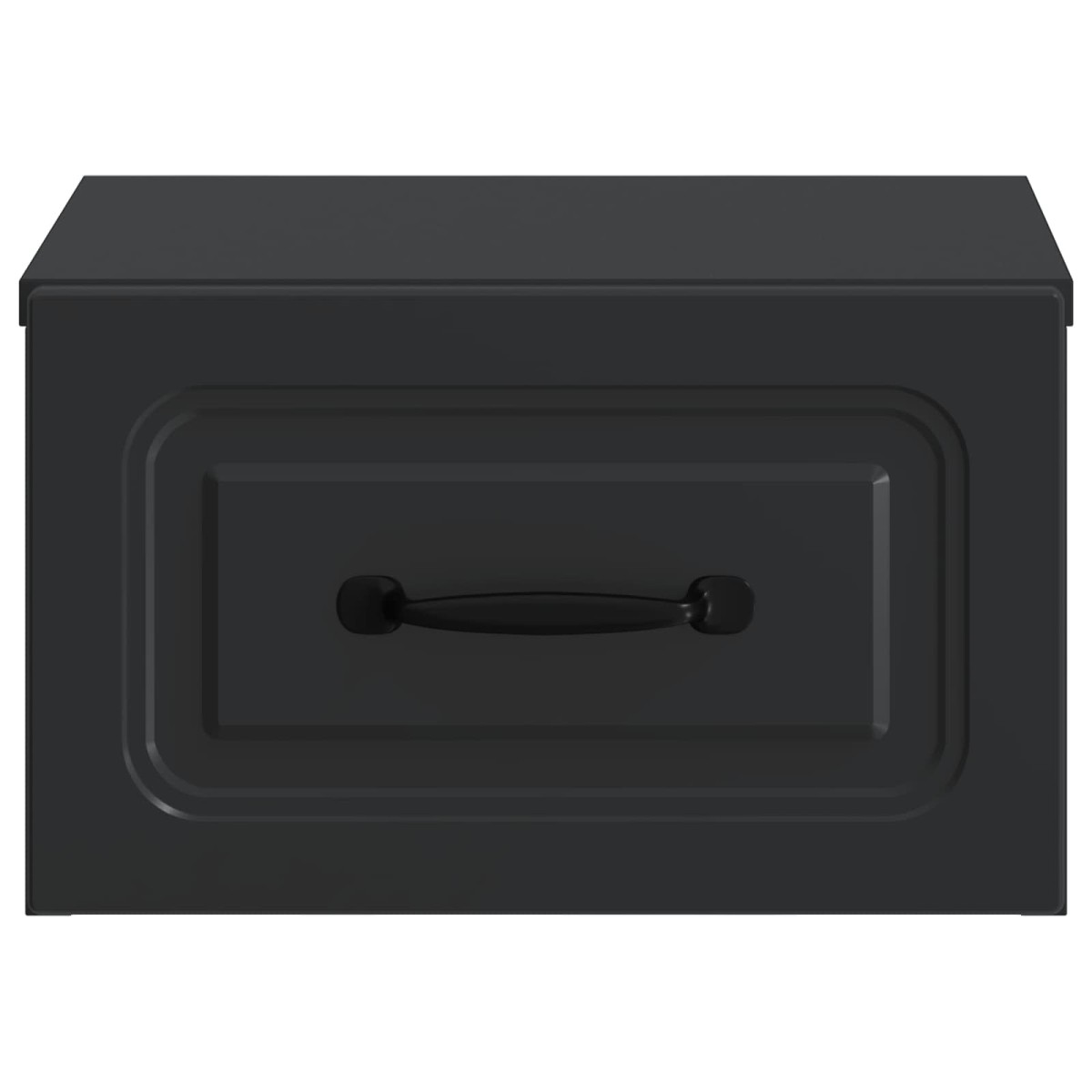 vidaXL Τοίχου Κρεμαστό Κομοδίνο 2 τμχ. Μαύρο 34,5 x 33 x 20 εκ.