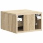 vidaXL Τοίχου Κρεμαστό Κομοδίνο Sonoma Δρυς 34,5 x 33 x 20 εκ.