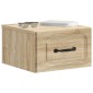 vidaXL Τοίχου Κρεμαστό Κομοδίνο 2 τμχ. Sonoma Δρυς 34,5 x 33 x 20 εκ.
