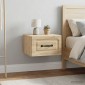 vidaXL Τοίχου Κρεμαστό Κομοδίνο 2 τμχ. Sonoma Δρυς 34,5 x 33 x 20 εκ.