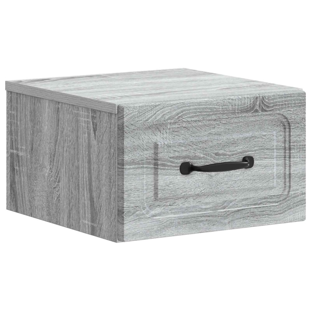 vidaXL Τοίχου Κρεμαστό Κομοδίνο Γκρι Sonoma 34,5 x 33 x 20 εκ.