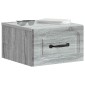 vidaXL Τοίχου Κρεμαστό Κομοδίνο Γκρι Sonoma 34,5 x 33 x 20 εκ.