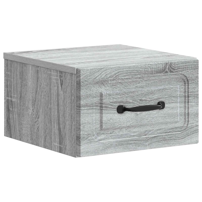 vidaXL Τοίχου Κρεμαστό Κομοδίνο Γκρι Sonoma 34,5 x 33 x 20 εκ.
