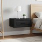 vidaXL Τοίχου Κρεμαστό Κομοδίνο 2 τεμ. Μαύρο 49 x 34,5 x 20 εκ.