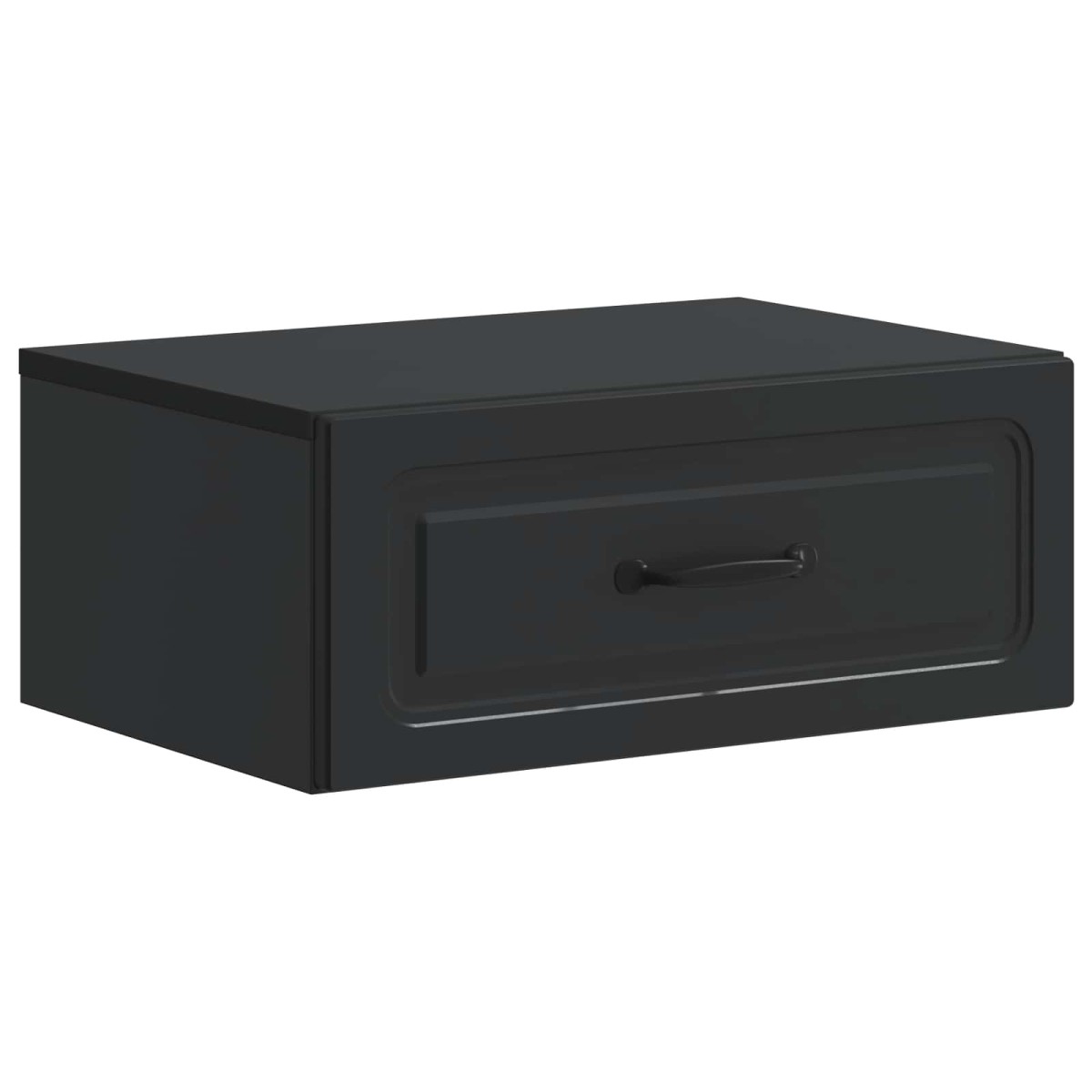 vidaXL Τοίχου Κρεμαστό Κομοδίνο 2 τεμ. Μαύρο 49 x 34,5 x 20 εκ.