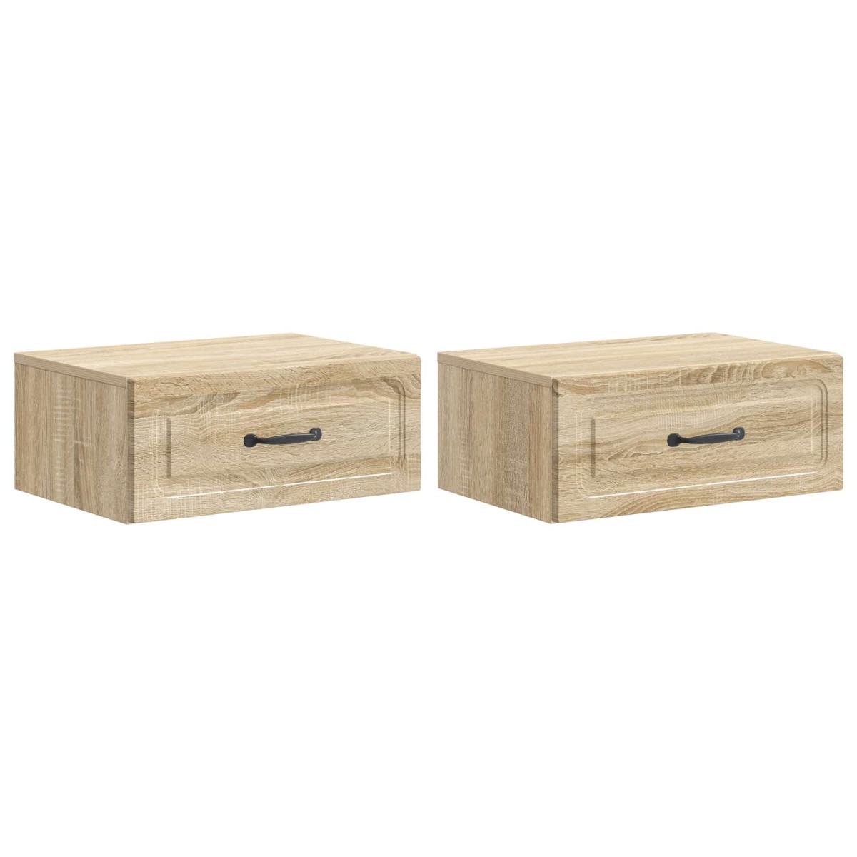 vidaXL Τοίχου Κρεμαστό Κομοδίνο 2 τεμ. Sonoma Δρυς 49 x 34,5 x 20 εκ.