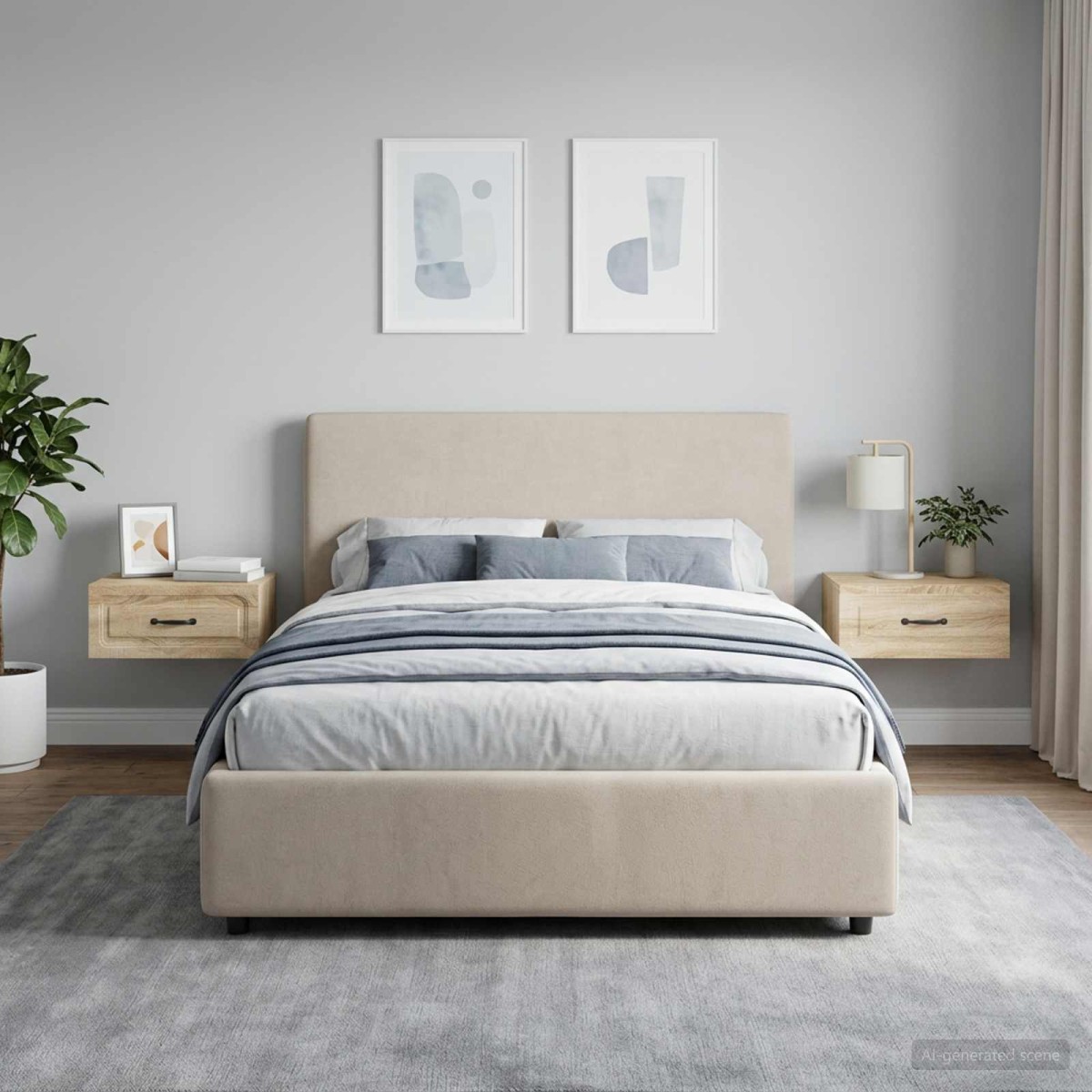 vidaXL Τοίχου Κρεμαστό Κομοδίνο 2 τεμ. Sonoma Δρυς 49 x 34,5 x 20 εκ.