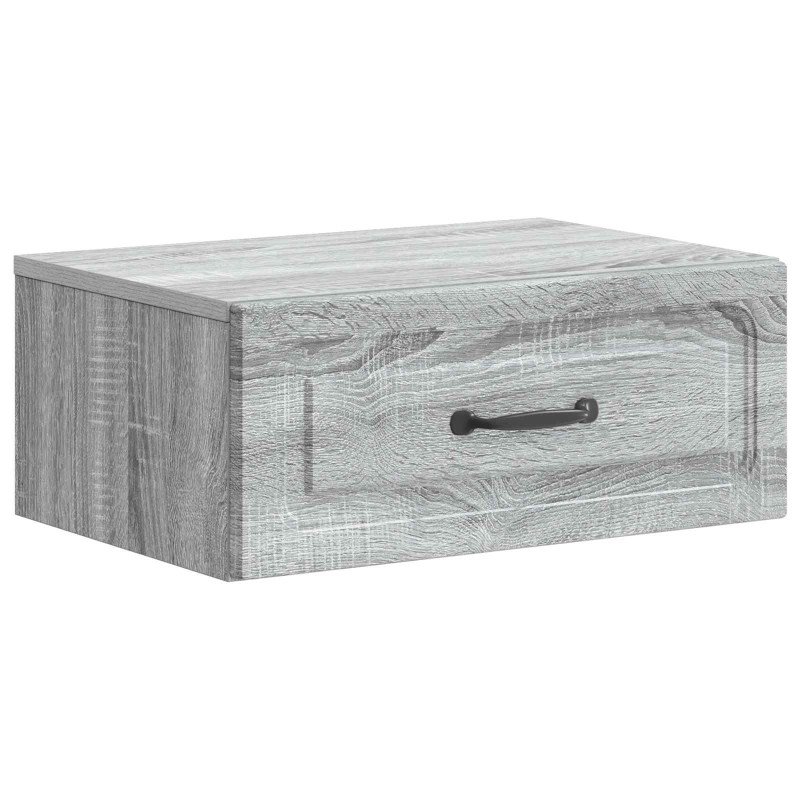 vidaXL Τοίχου Κρεμαστό Κομοδίνο Γκρι Sonoma 49 x 34,5 x 20 εκ.