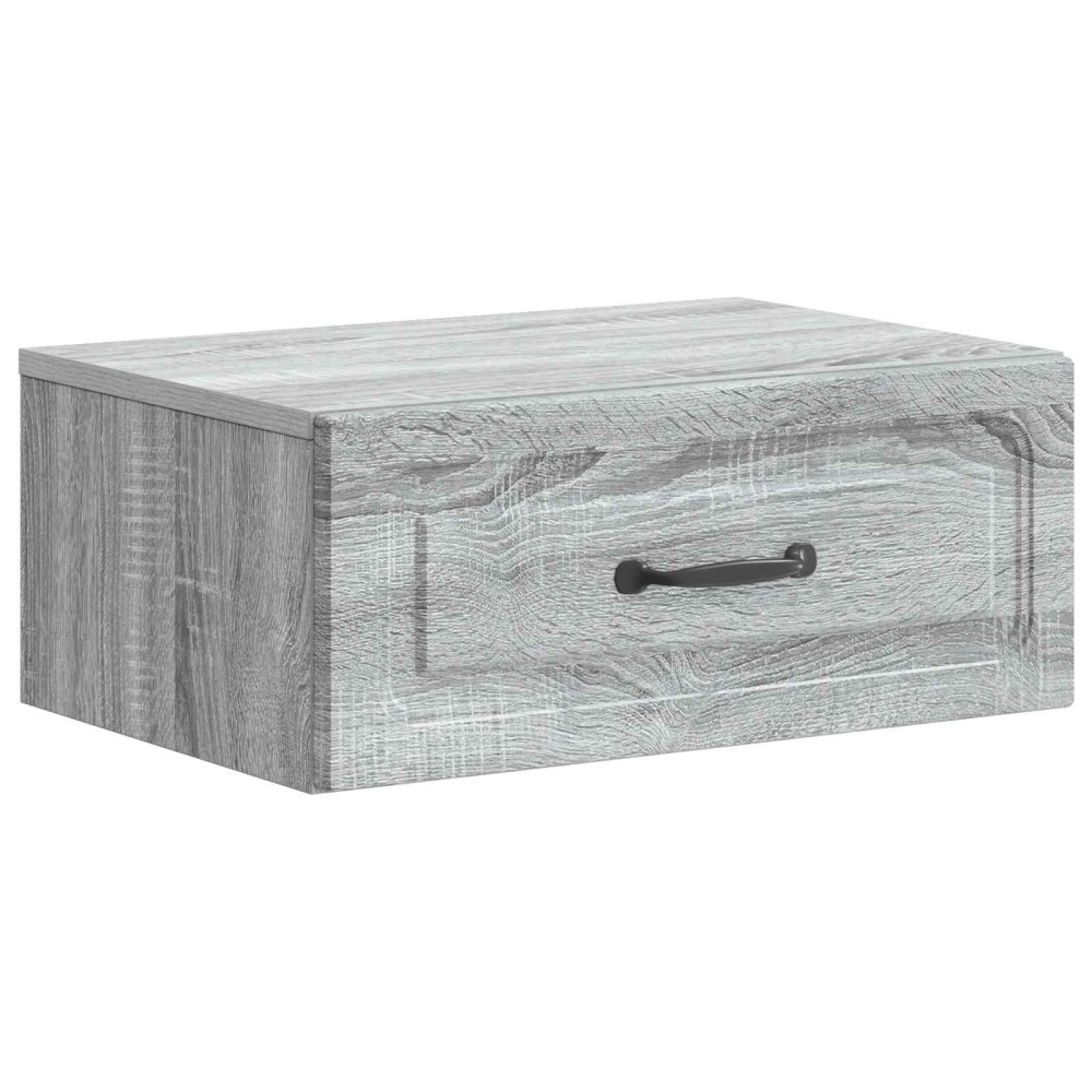 vidaXL Τοίχου Κρεμαστό Κομοδίνο Γκρι Sonoma 49 x 34,5 x 20 εκ.