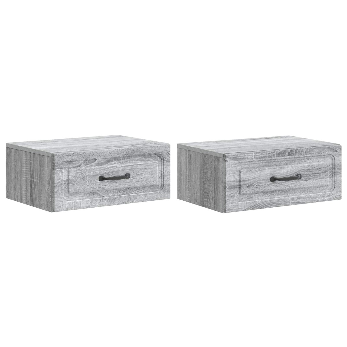 vidaXL Τοίχου Κρεμαστό Κομοδίνο 2 τεμ. Γκρι Sonoma 49 x 34,5 x 20 εκ.