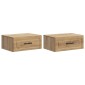 vidaXL Τοίχου Κρεμαστό Κομοδίνο 2 τεμ. Artisan Δρυς 49 x 34,5 x 20 εκ.