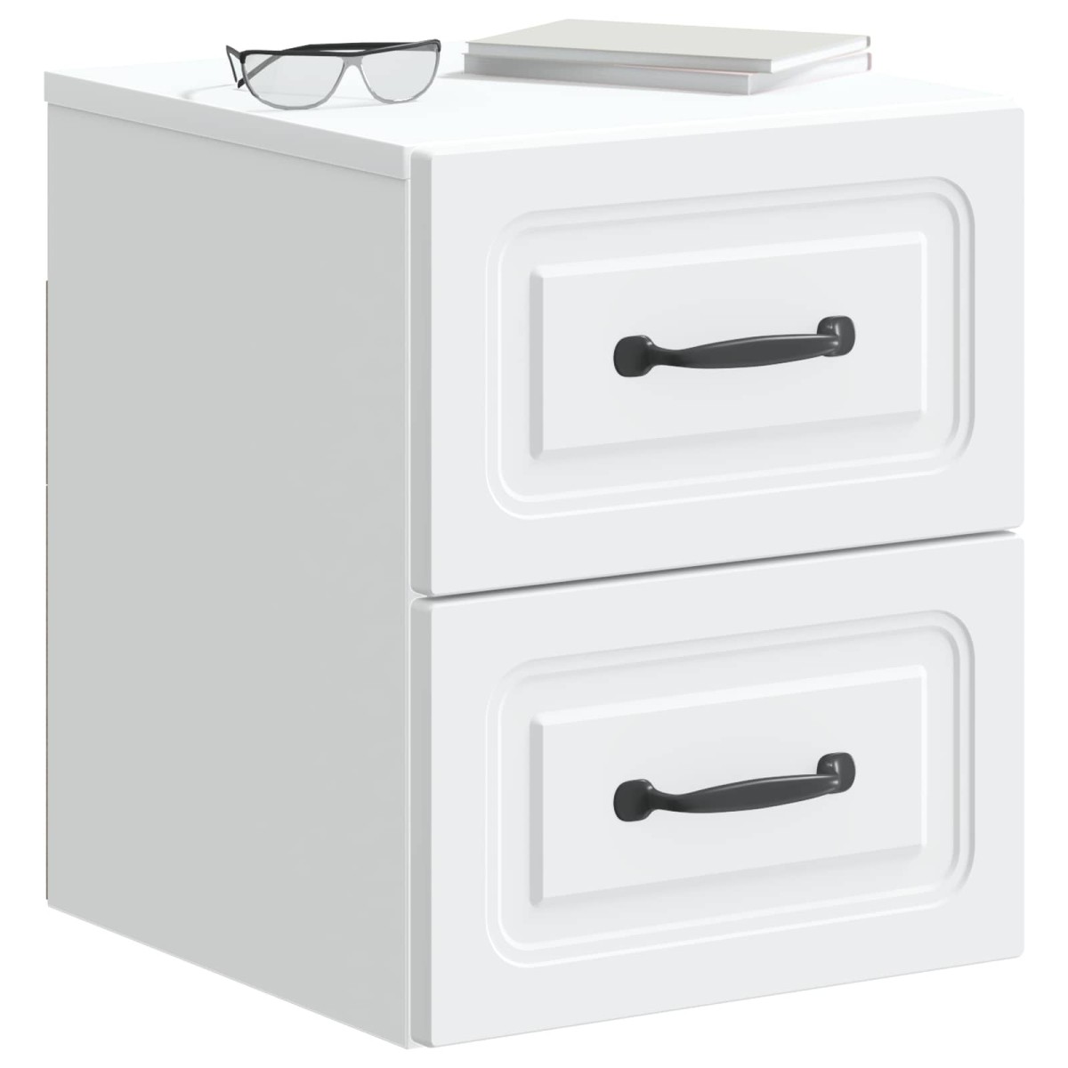 vidaXL Τοίχου Κρεμαστό Κομοδίνο 2 τμχ. Λευκό 34,5 x 33 x 40 εκ