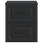 vidaXL Τοίχου Κρεμαστό Κομοδίνο 2 τμχ. Μαύρο 34,5 x 33 x 40 εκ
