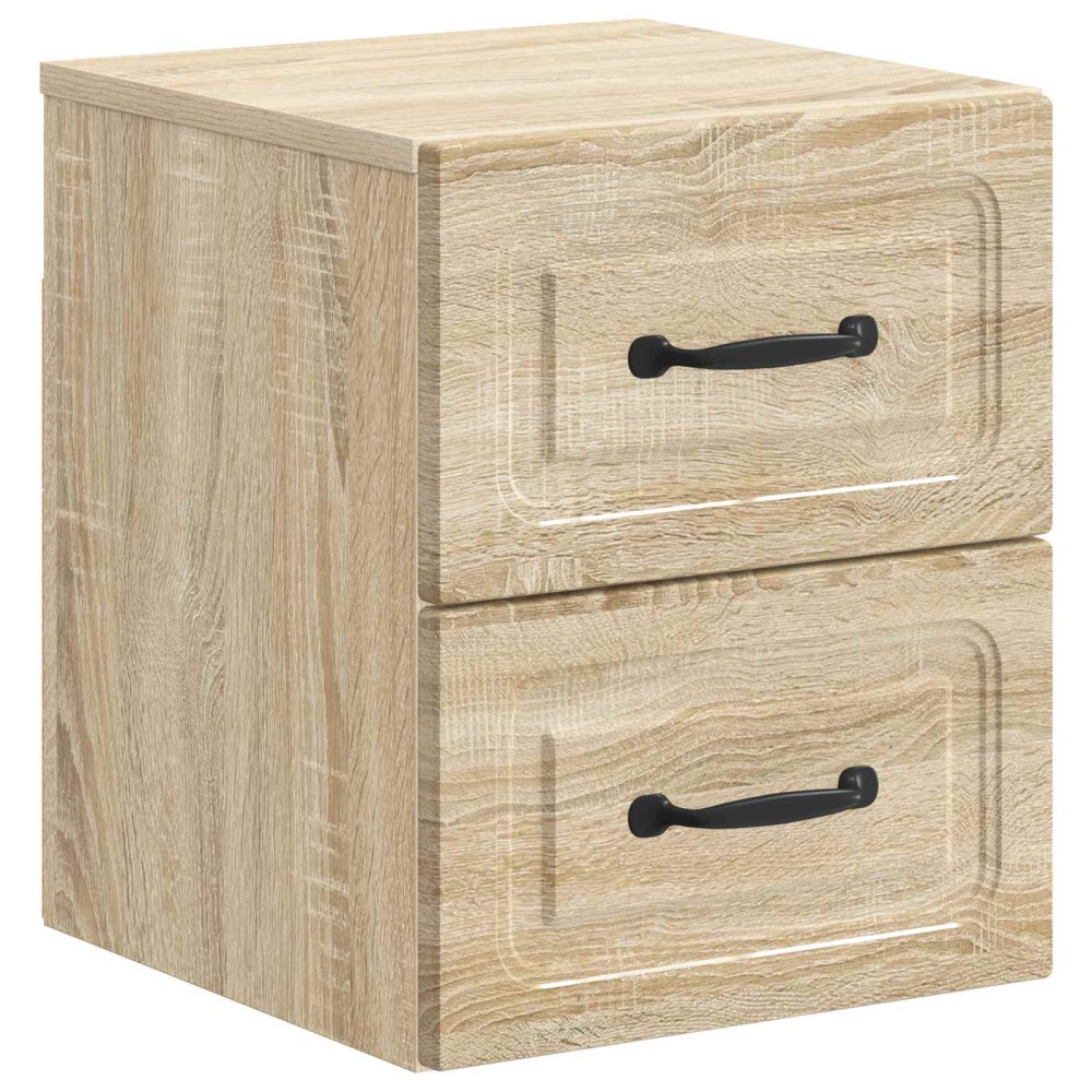 vidaXL Τοίχου Κρεμαστό Κομοδίνο Sonoma Δρυς 34,5 x 33 x 40 εκ