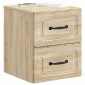 vidaXL Τοίχου Κρεμαστό Κομοδίνο Sonoma Δρυς 34,5 x 33 x 40 εκ