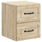 vidaXL Τοίχου Κρεμαστό Κομοδίνο Sonoma Δρυς 34,5 x 33 x 40 εκ