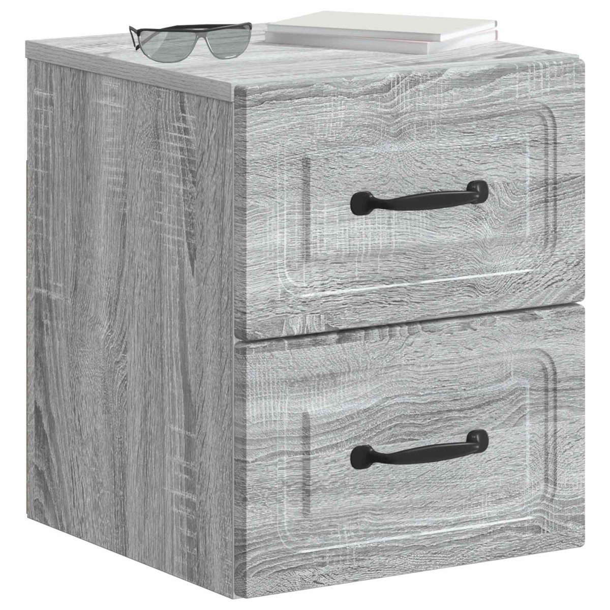 vidaXL Τοίχου Κρεμαστό Κομοδίνο Γκρι Sonoma 34,5 x 33 x 40 εκ