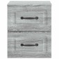vidaXL Τοίχου Κρεμαστό Κομοδίνο Γκρι Sonoma 34,5 x 33 x 40 εκ