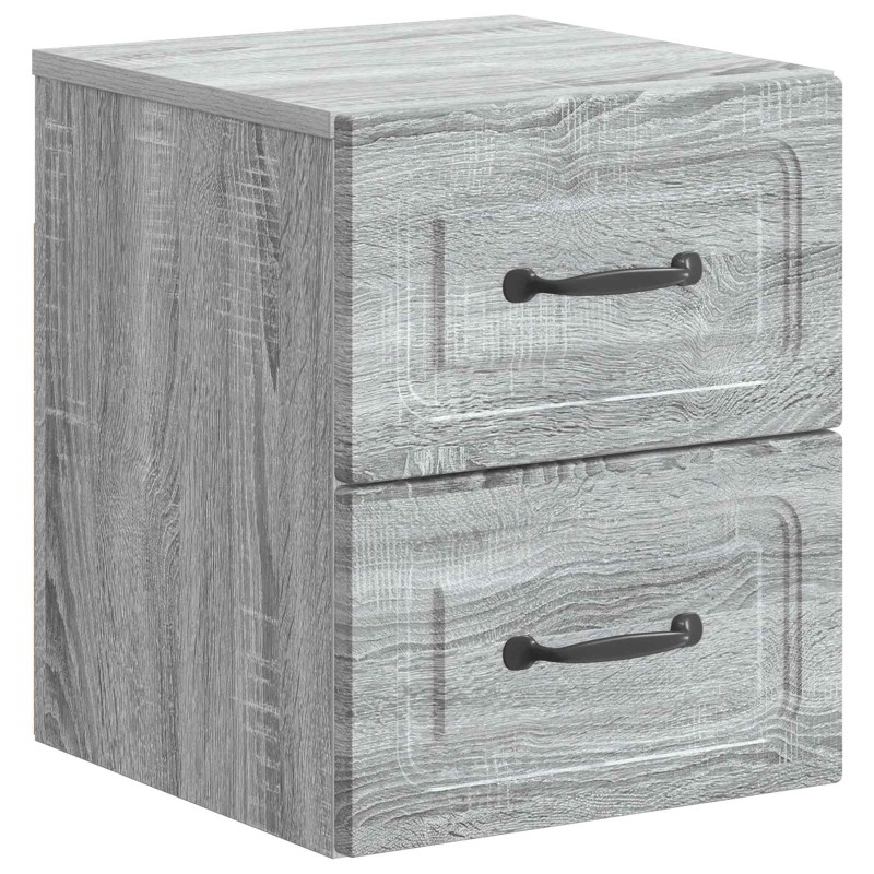 vidaXL Τοίχου Κρεμαστό Κομοδίνο Γκρι Sonoma 34,5 x 33 x 40 εκ