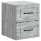 vidaXL Τοίχου Κρεμαστό Κομοδίνο Γκρι Sonoma 34,5 x 33 x 40 εκ