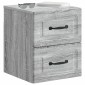 vidaXL Τοίχου Κρεμαστό Κομοδίνο 2 τμχ. Γκρι Sonoma 34,5 x 33 x 40 εκ